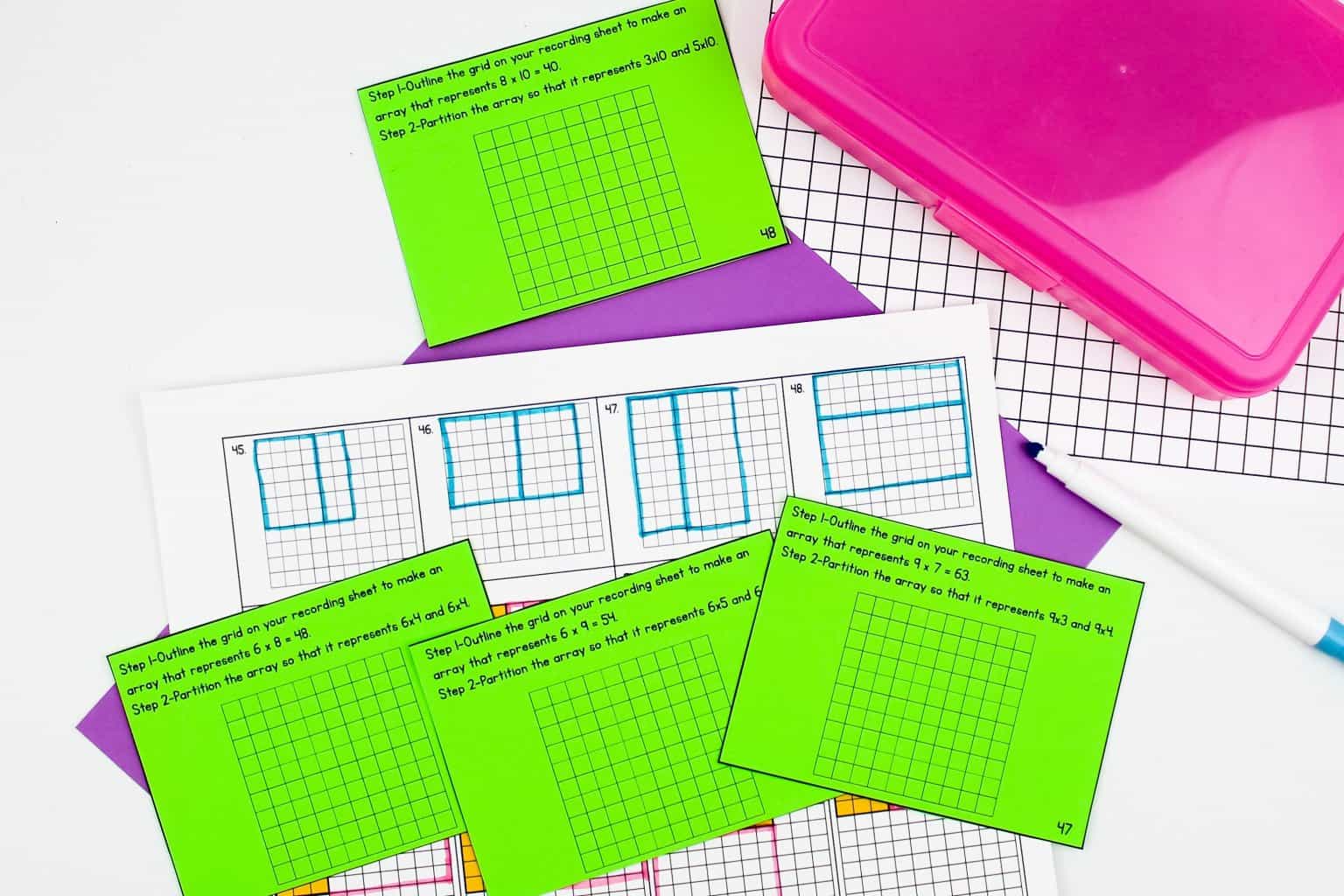 Array Task Cards - Differentiated - Ashleigh's Education Journey