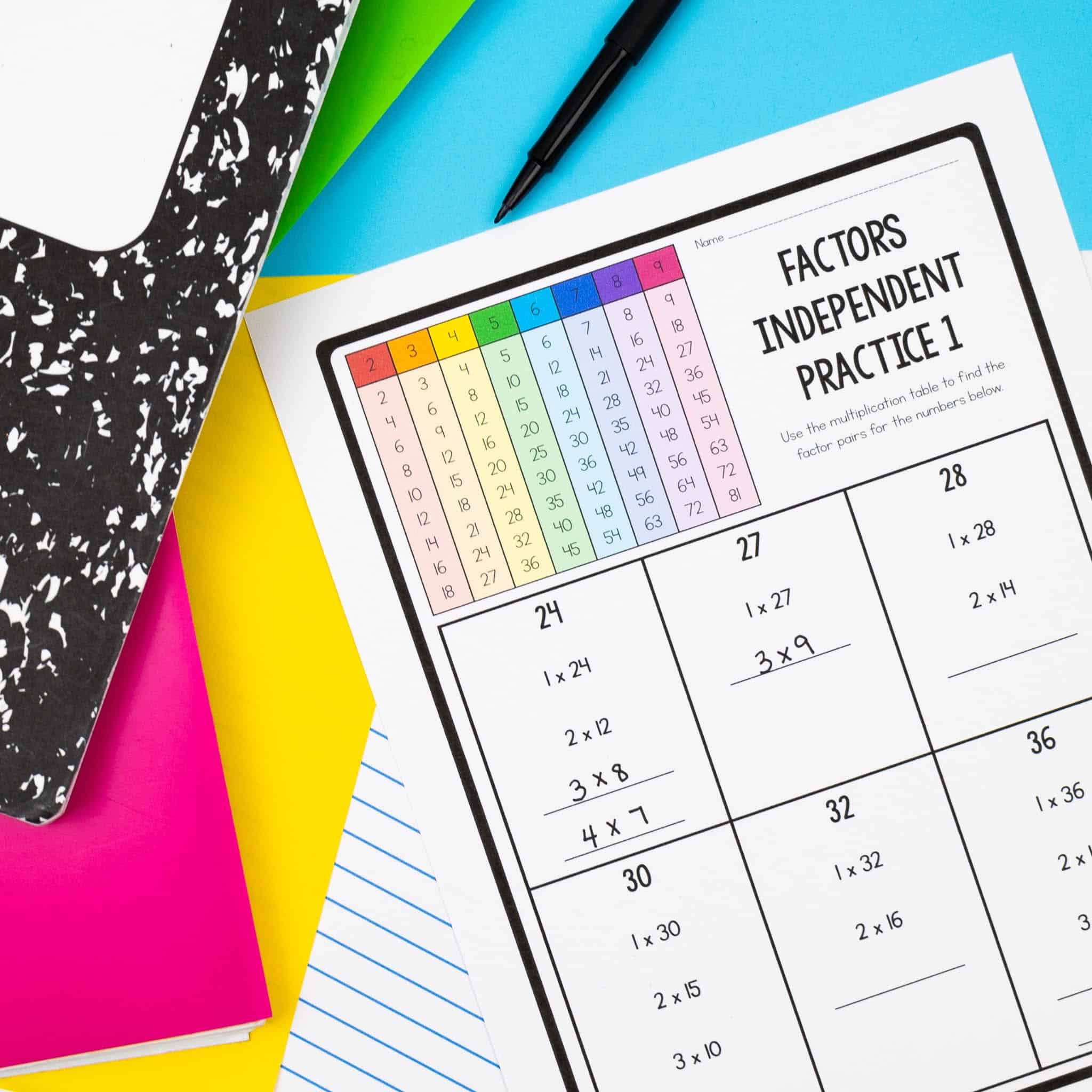 4th grade factors and multiples worksheet