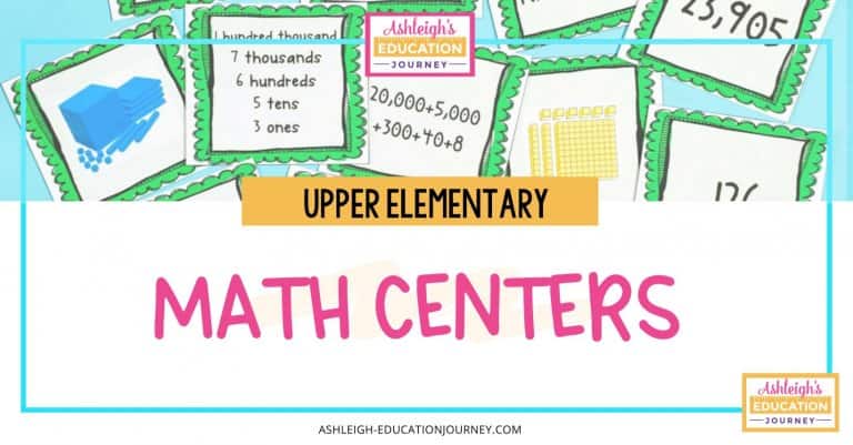 Math Centers for Upper Elementary - Ashleigh's Education Journey