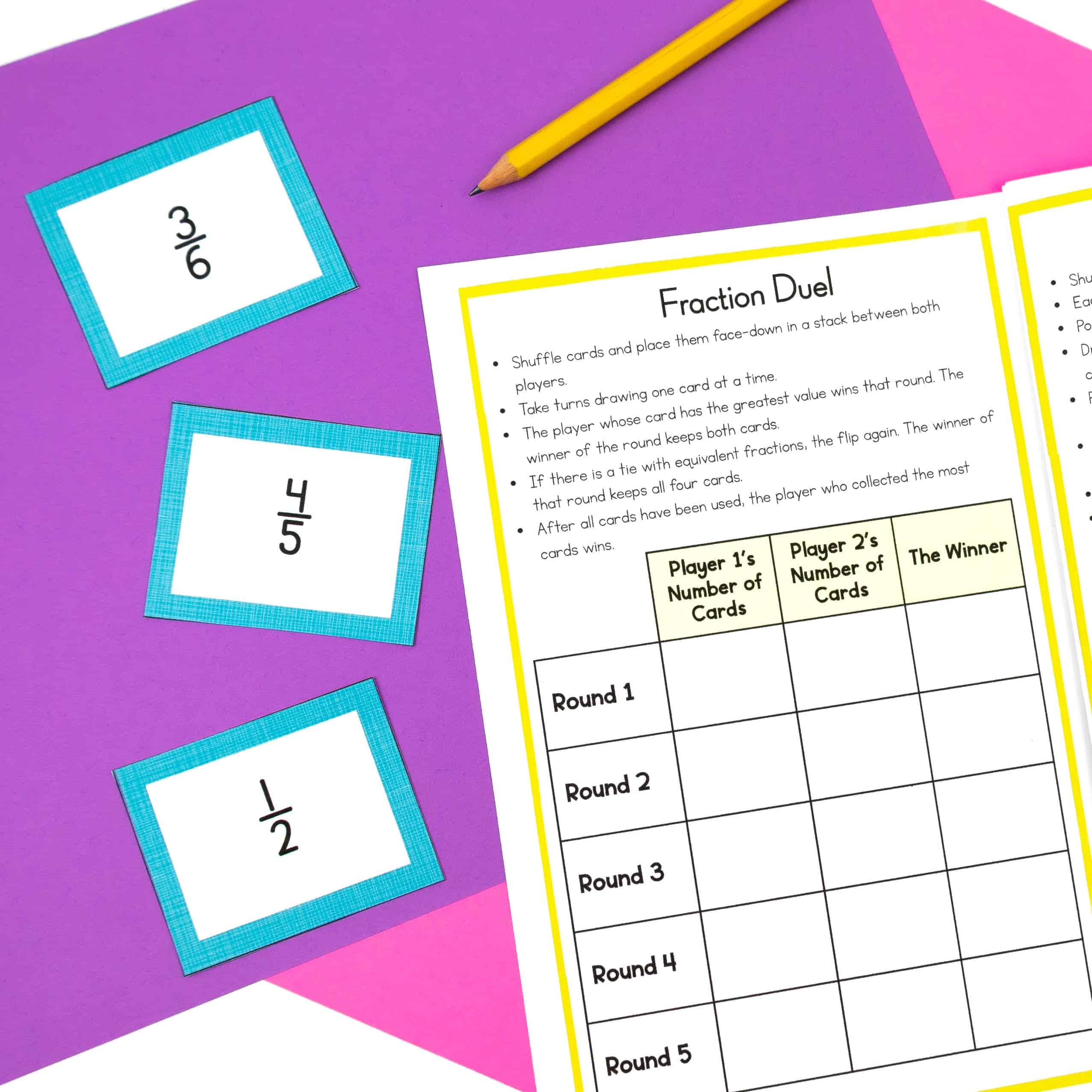 fraction games for comparing fractions