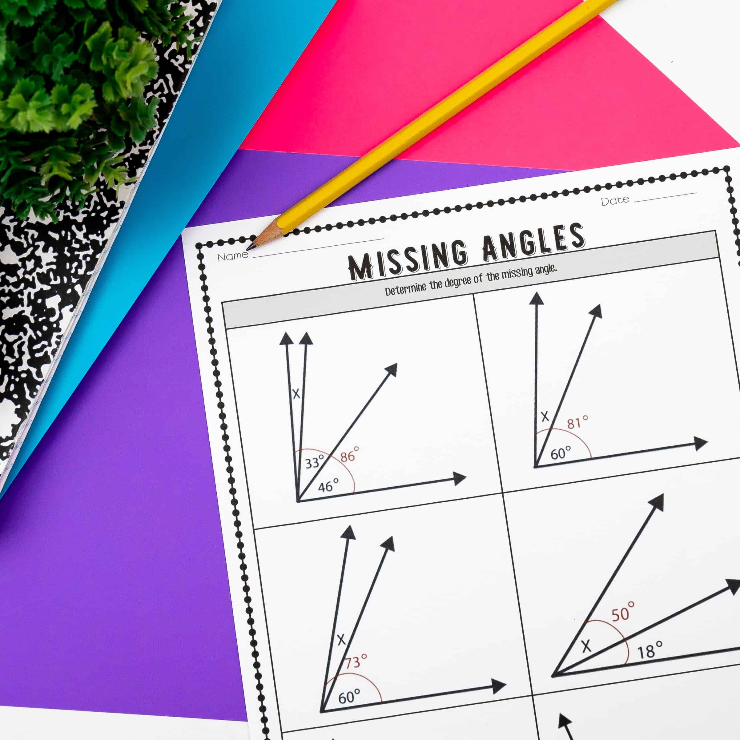 angle measurement worksheet