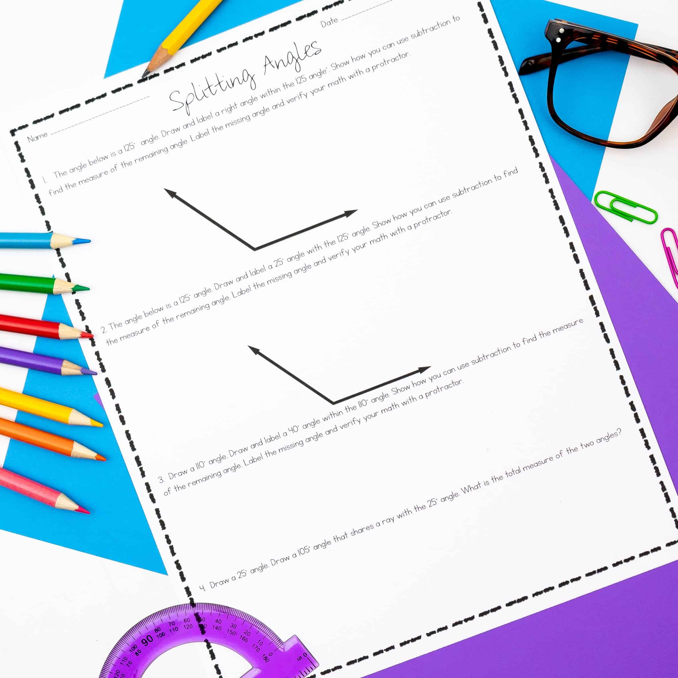 additive angles worksheet