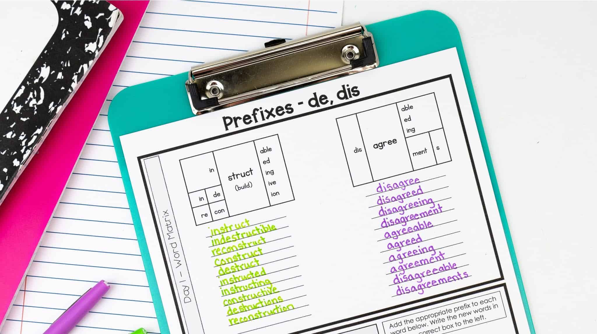 Teaching Prefixes